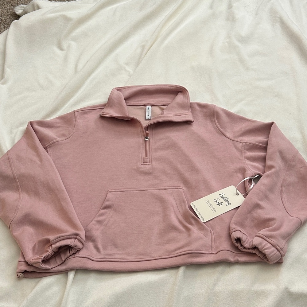 Love Tree “nwt” half zip pullover pink sz:M